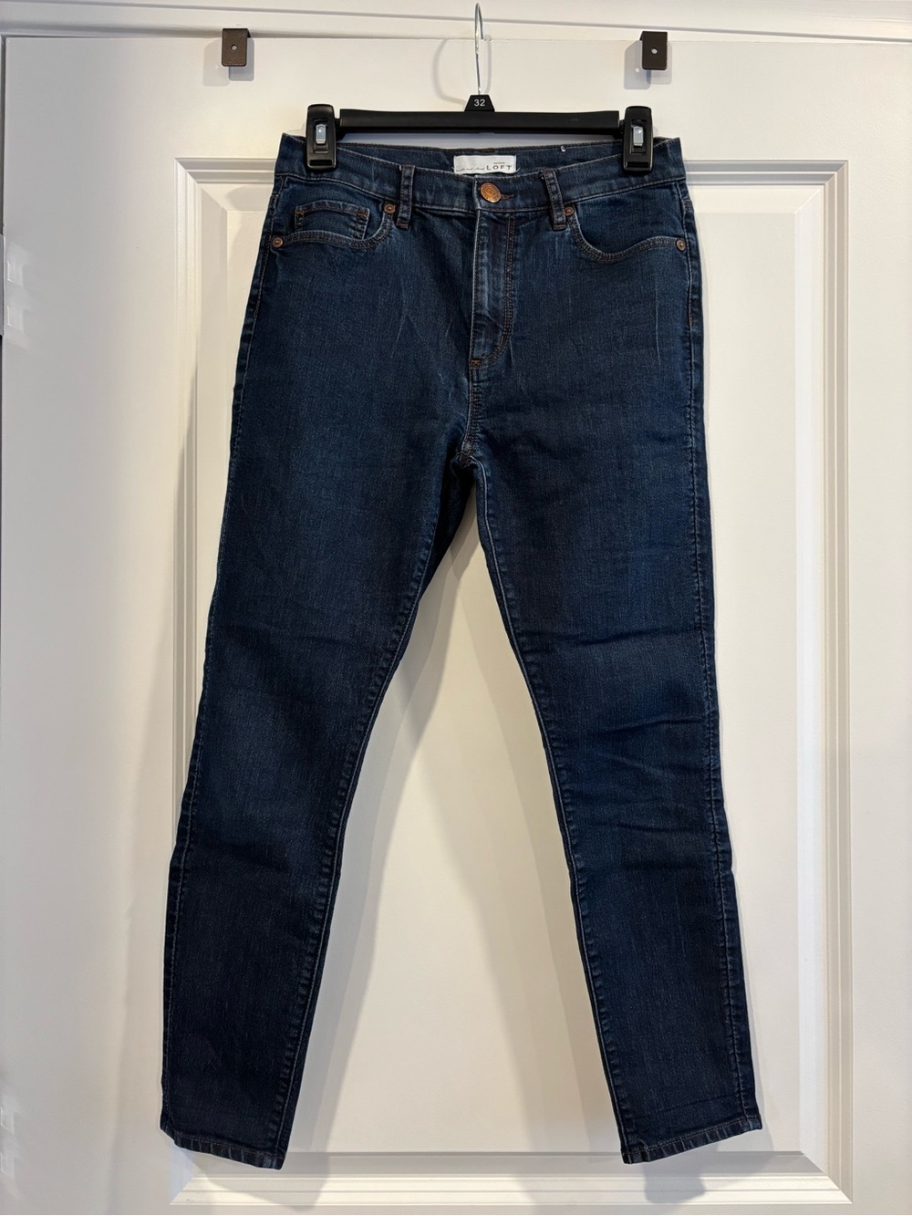 LOFT Women's Skinny Jeans in Dark Indigo Blue